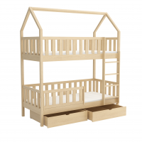 AURELY - Lit cabane superposé pour chambre enfant