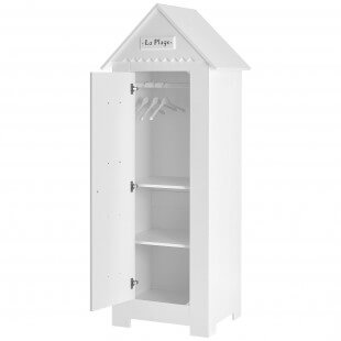 Armoire Blanche Une Porte En Forme De Cabine De Plage Pour Chambre D Enfant