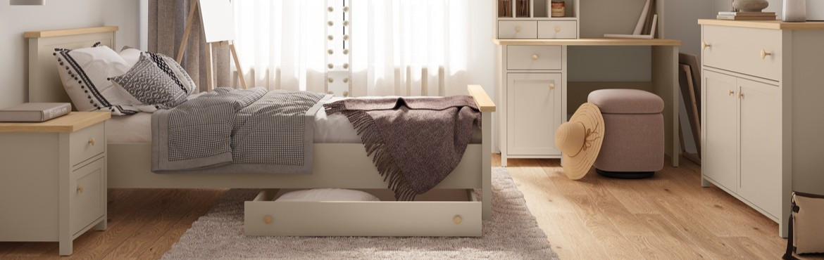 Chambre Story 2 couleur beige et chêne vincenza - Nature